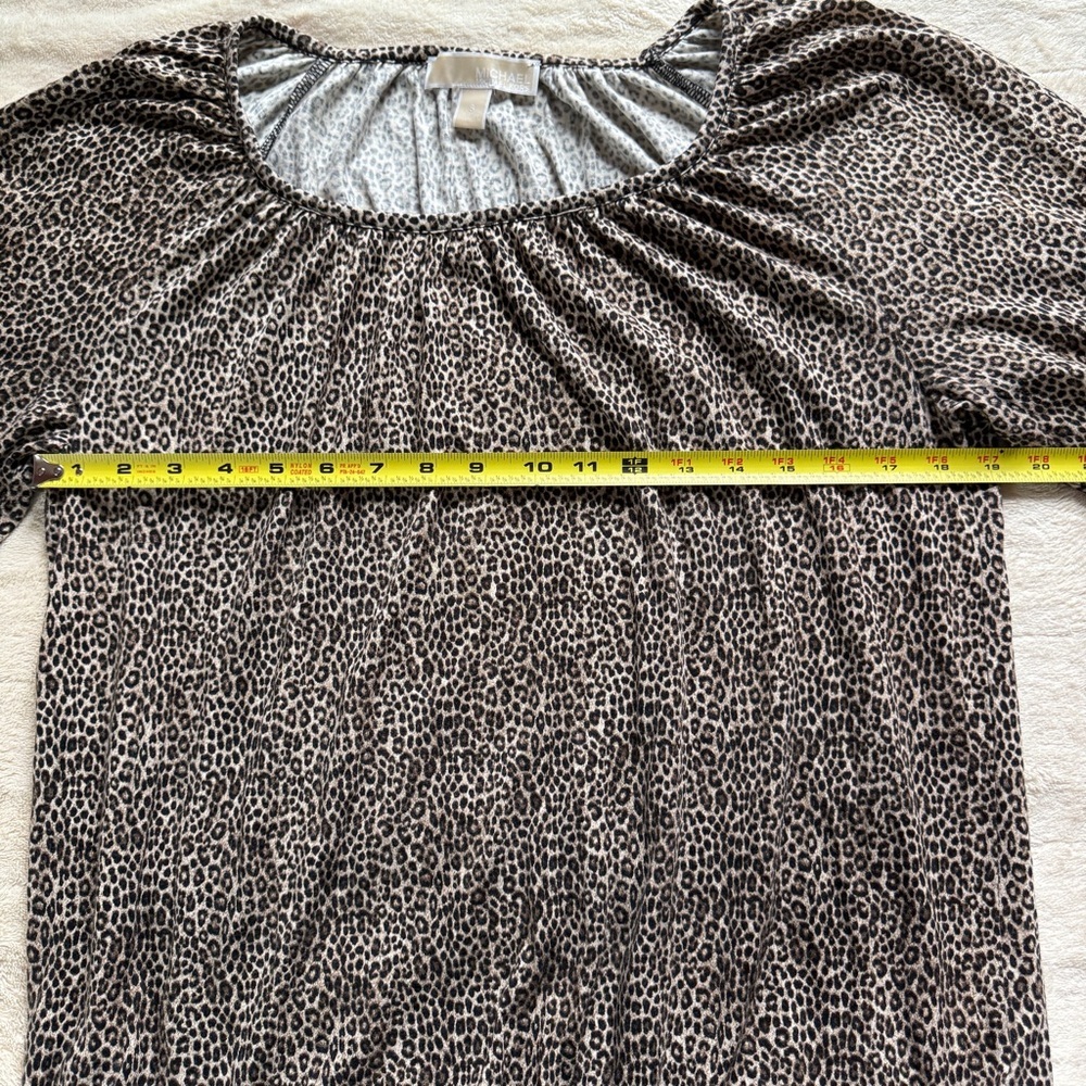 Michael Kors Leopard Print Women’s Peasant Top | … - image 4